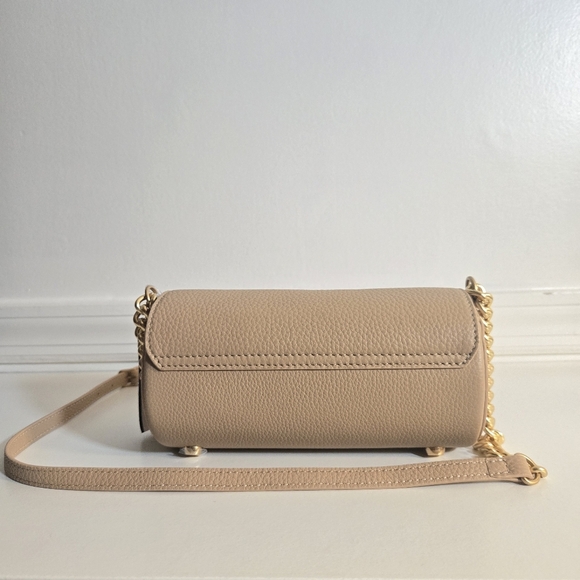 New Simkhai Rola Cylinder Calf Leather Gold Tone Chain Camel Crossbody Handbag - Picture 11 of 16